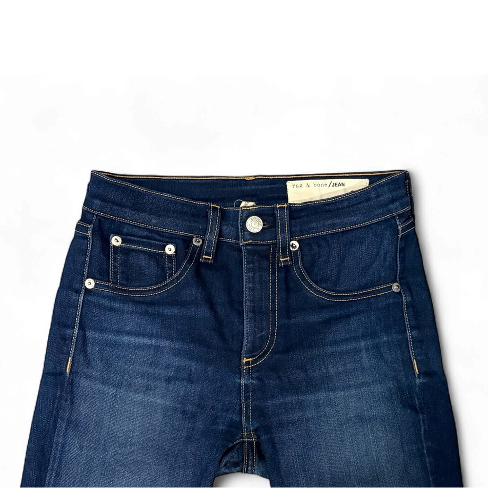 Rag & Bone High Rise Skinny Jeans Dark Wash Size 23 - Picture 5 of 6